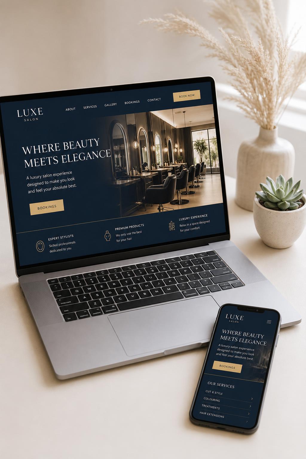 Professional website mock-up by Old Genius Creative